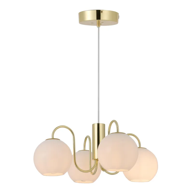 Zniżka Lampa wisząca FRANCA Nordlux 4xE14 40W Metal Mosiądz NO2312543035 - Nordlux
